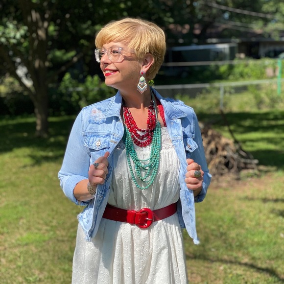 Kancan Distressed Light-wash Denim Jacket - Picture 3 of 4